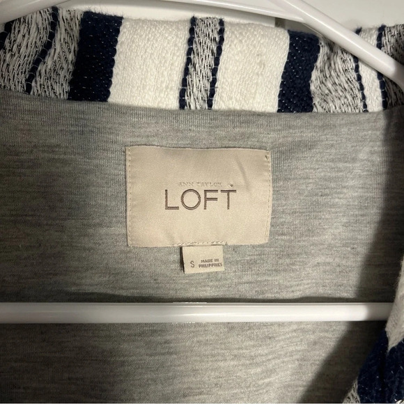 Loft Breton Women's Small Anorak Jacket Nautical Navy Blue & White Striped - Picture 8 of 10